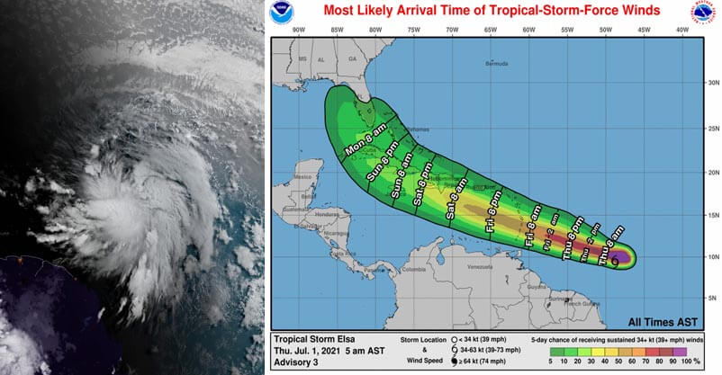 Prevent damage caused by flying objects during Tropical Storm Elsa